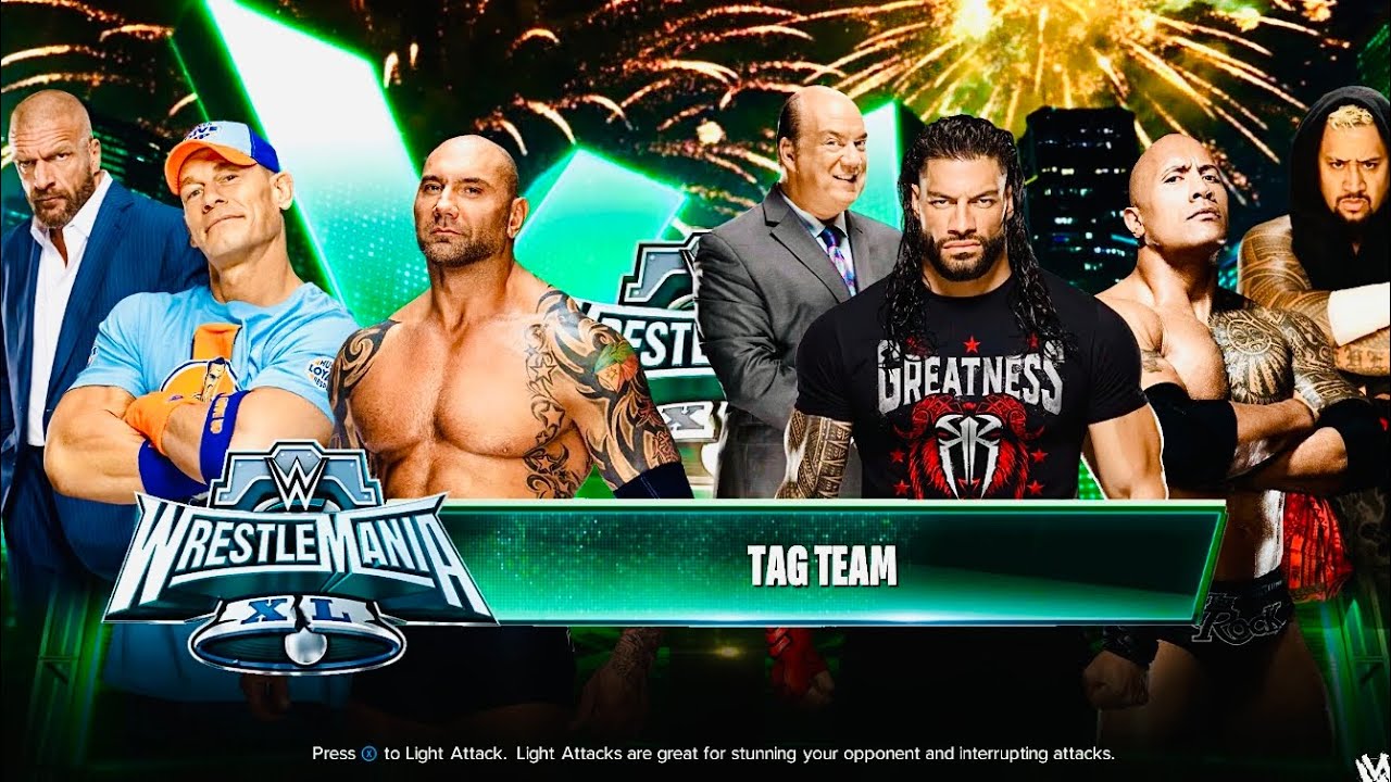 John Cena & Batista Vs Rock & Roman Reigns || Lenix Gaming Spot || Wwe Full Match