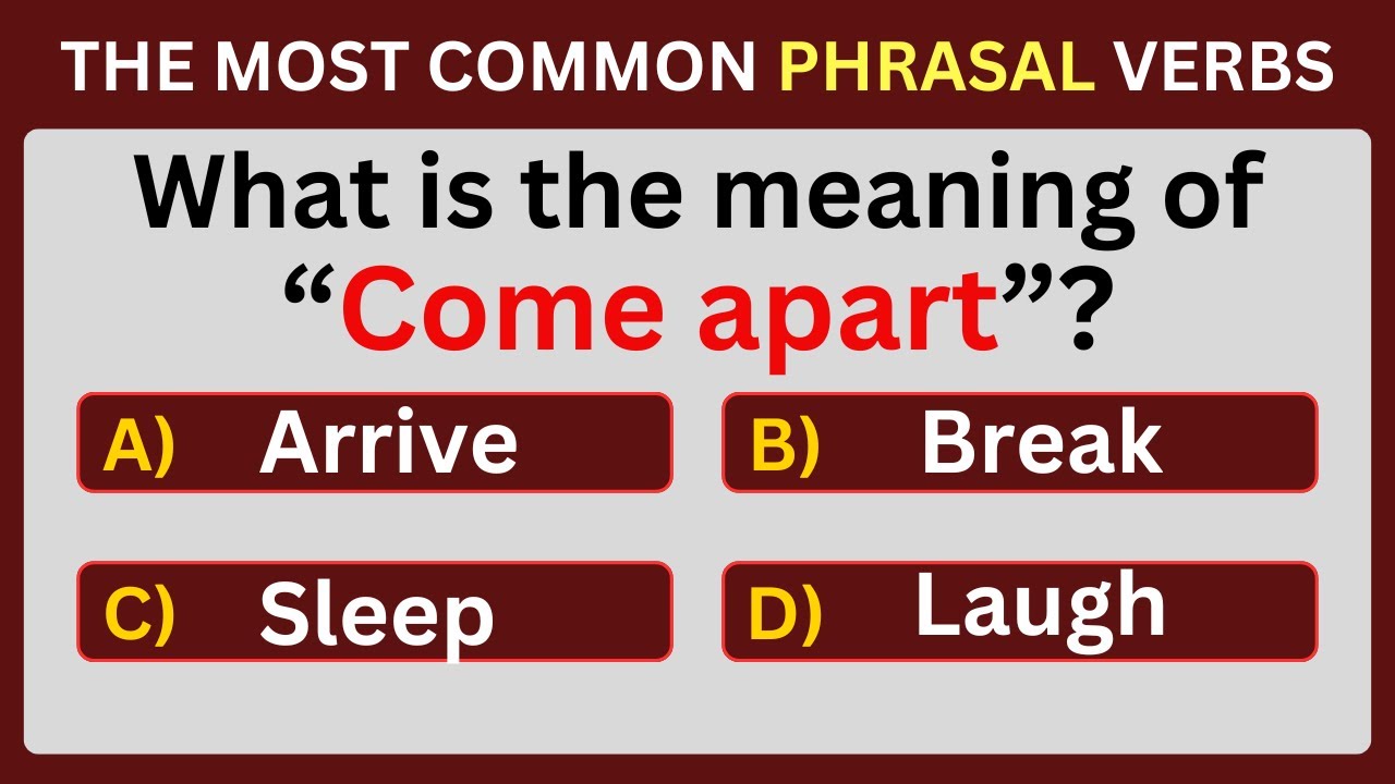 English Phrasal Verbs Quiz | Can You Score 25/25? 96% Cannot! #challenge 5
