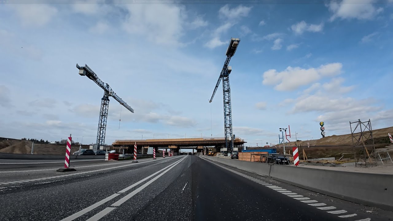 Østjyske Motorvej: E45: Vejle-Horsens-Skanderborg: Vejarbejde: Driving through Denmark: Dashcam Road