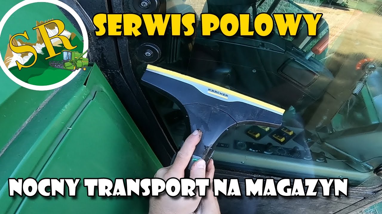 Żniwa 2022 - polowy serwis John Deere 2054 HilllMastrer i nocny transport zboża na magazyn