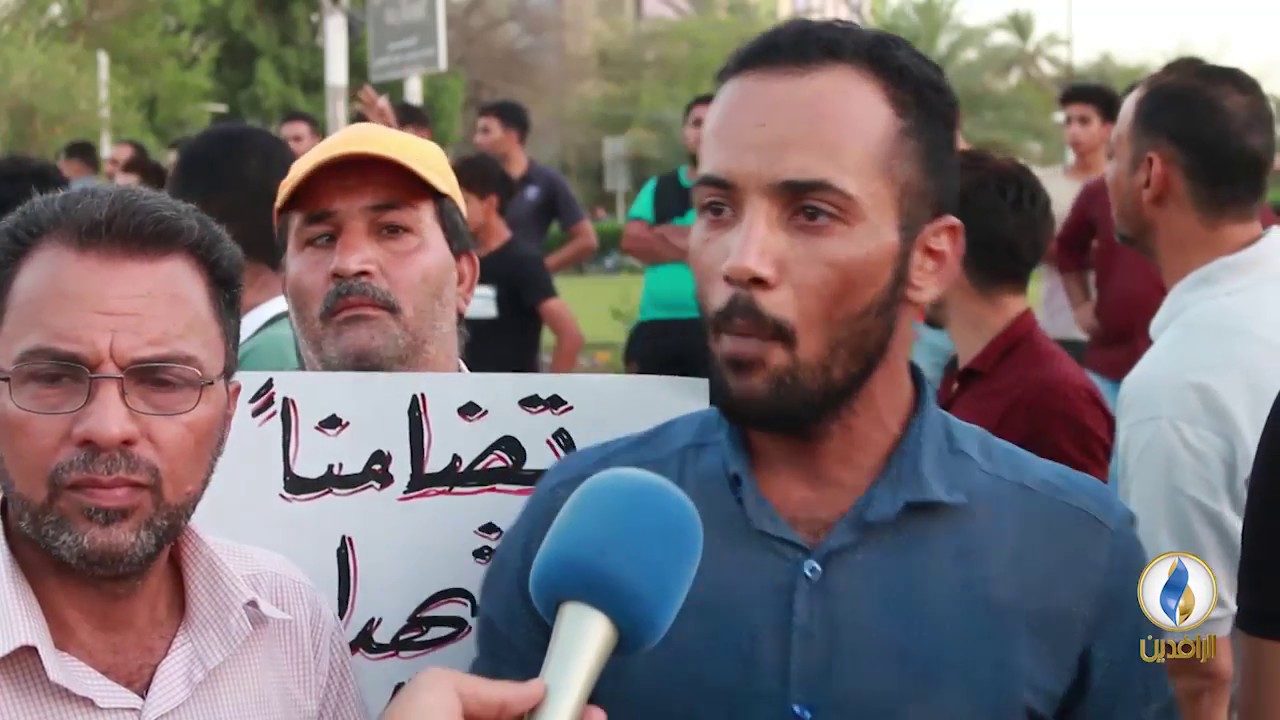 #مع_الناس | الاحتجاجات الشعبية ضد الفساد الحكومي - الديوانية. #قناة_الرافدين