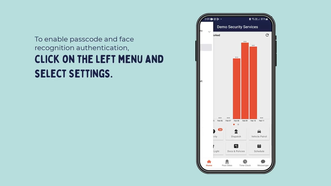 How To Enable Passcode And Face Recognition Authentication On Mobile?  -GuardsProSupport CenterVideo