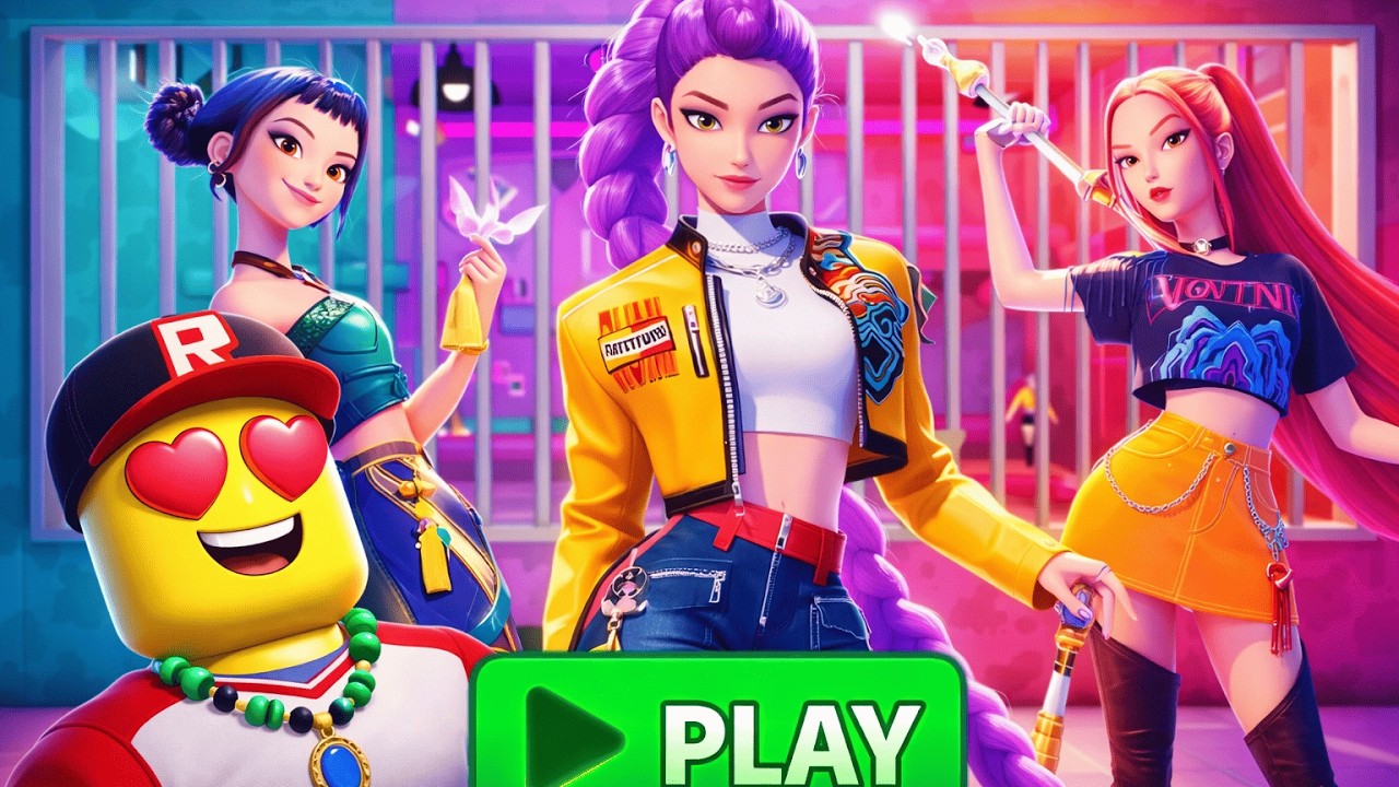 KPOP DEMON HUNTERS PRISON RUN! (Obby) Roblox Game Walkthrough No Death #roblox #kpop #demonhunters