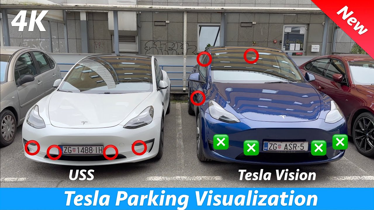 Визуализация парковки Tesla Vision против USS (что лучше?) 🤔
