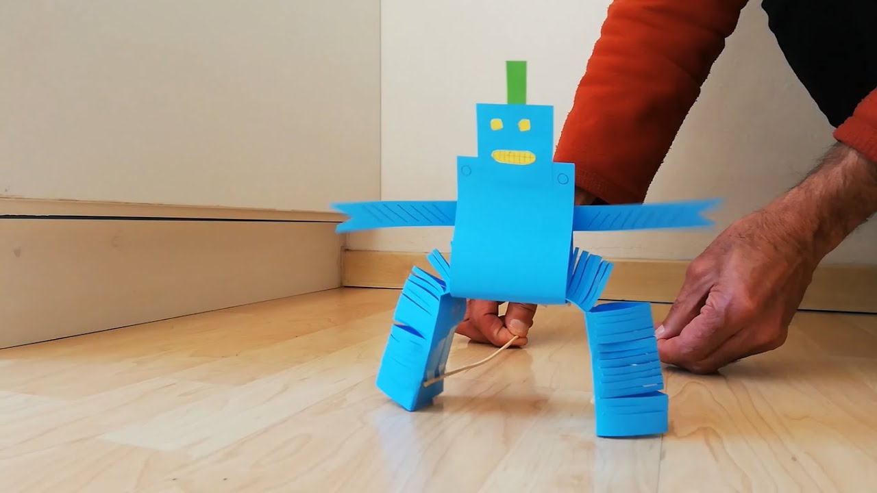 Make a walking paper robot | Robotics for kids | STEM education