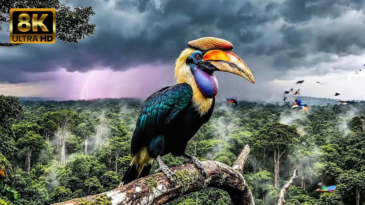 Wildlife 8K 432Hz Relaxation Deep Forest & 3D Animal Sounds