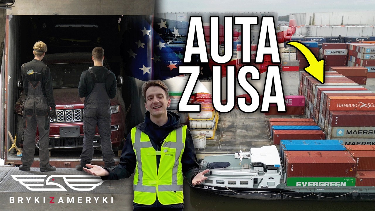 Jak wygląda transport aut z USA - rozładunek kontenerów w porcie Rotterdam