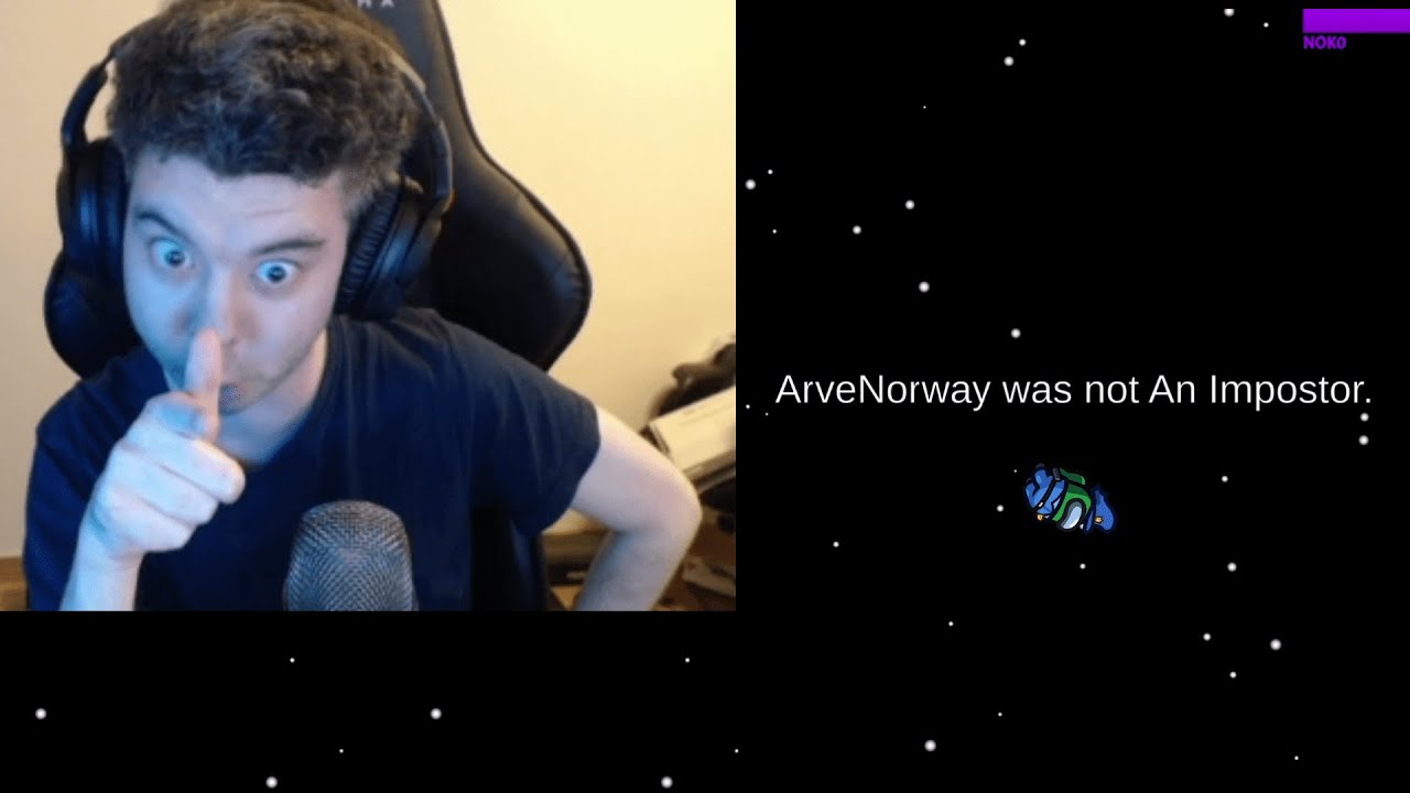 Arve blir illsint på gangboss18 i Among Us! (Arve Rage)