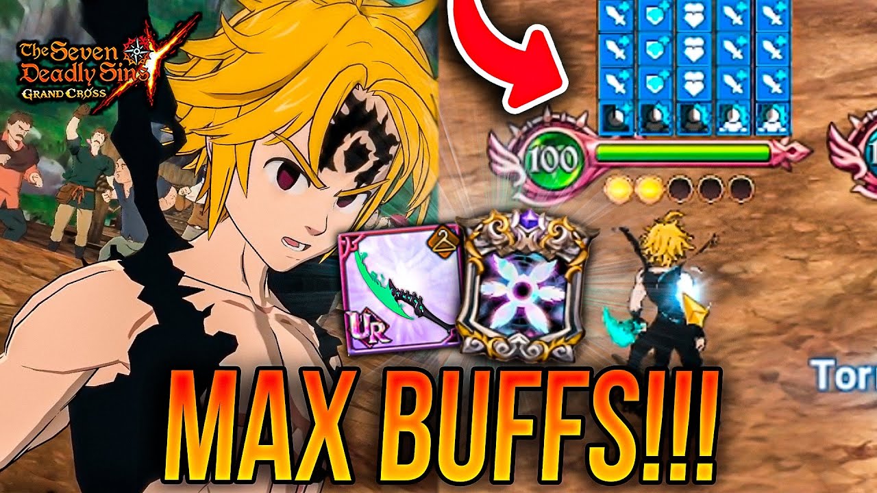 MAX DAÑO AMPLIFICACIÓN! ASALTO MELIODAS FULL BUFF TEAM PVP! 🙂 | Seven Deadly Sins: Grand Cross