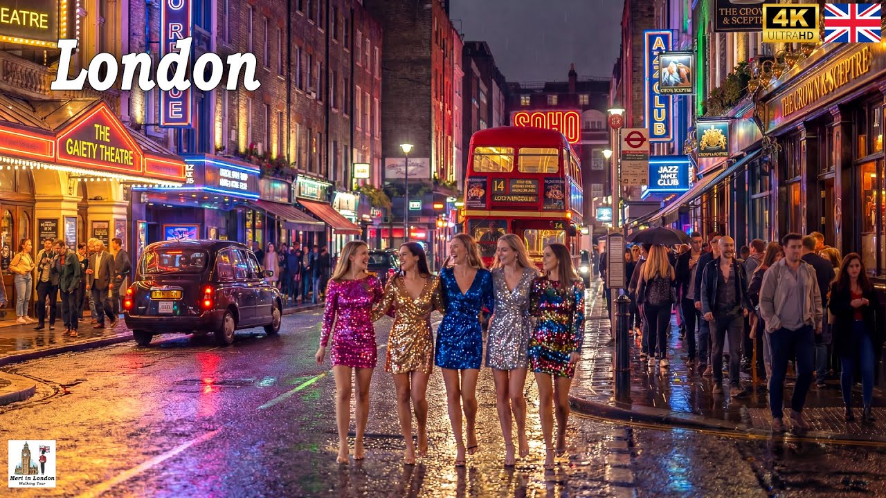 Amazing London Night Walk | Saturday Night Walk Tour | Busy City Centre [4K HDR]