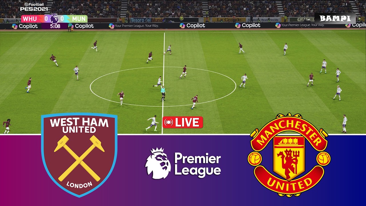🔴LIVE : West Ham United vs Manchester United - Premier League 2026 - Video Game Simulation