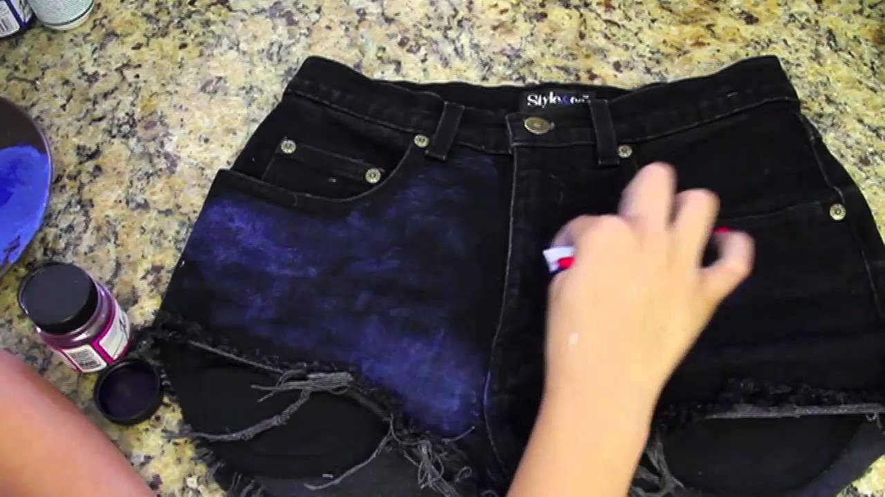 DIY GALAXY SHORTS!!!