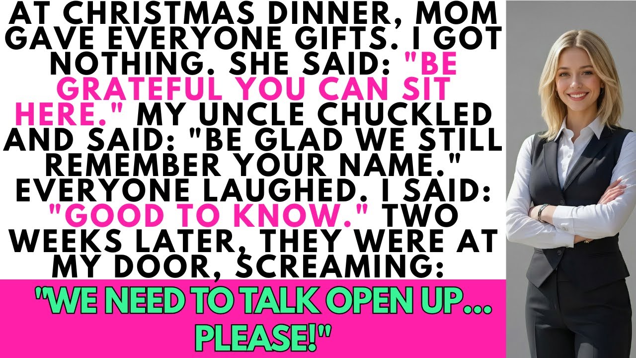 My Mom Gave Everyone Gifts At Christmas Dinner - Except Me. Two Weeks Later, They Were Begging Me...