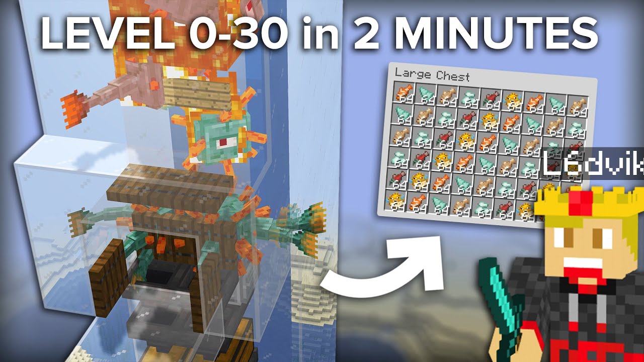 Minecraft Guardian XP Farm - 13,500+ Items Per Hour