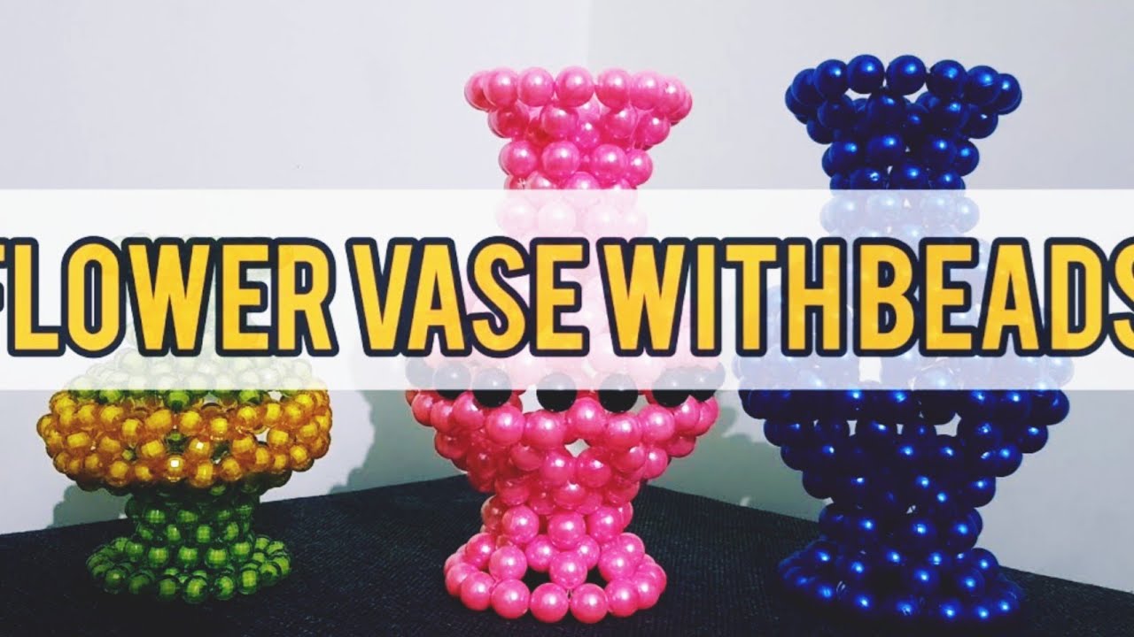 HOW TO MAKE FLOWER VASE WITH BEADS| EASY TUTORIAL|BEAD WORK |THE ASPIRE GALLERY