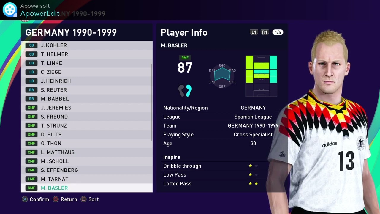 PES 2021 - 267 GERMAN CLASSIC PLAYERS PS4