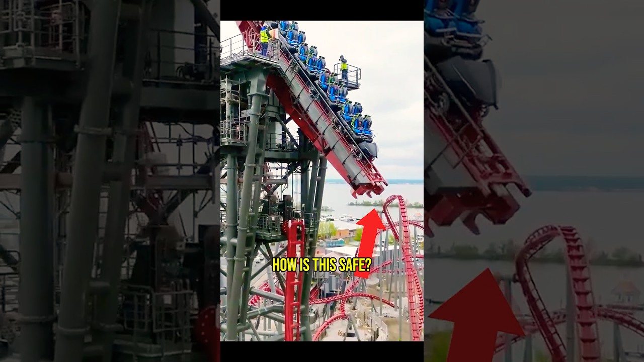 HOW is this SAFE?! TILTING TRACK Roller Coaster System