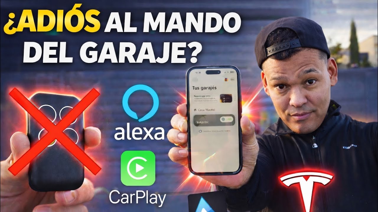 Así abro mi GARAJE sin mando 🔓 | Garaje inteligente con móvil, coche y voz