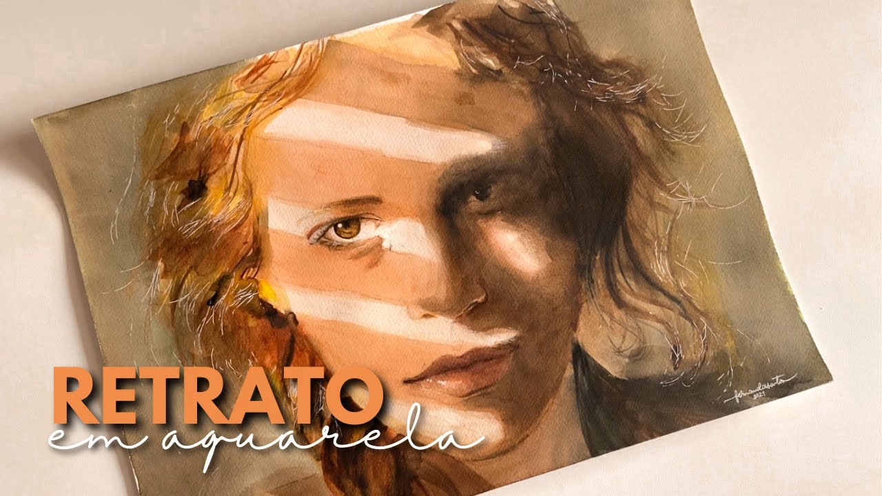Retrato em Aquarela: Trabalhando com Luz e Sombra 🎨✨