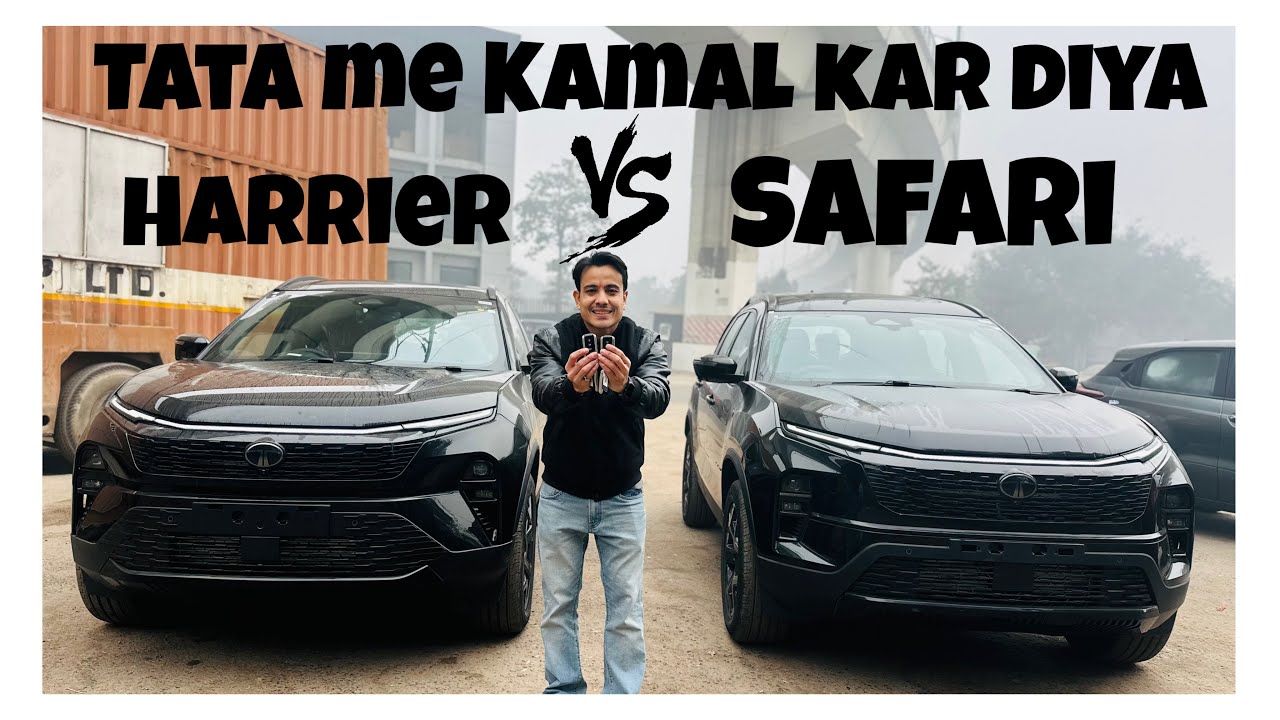 Tata Safari VS Tata Harrier Petrol ! Tata Safari Dark ! Tata Harrier Red Dark
