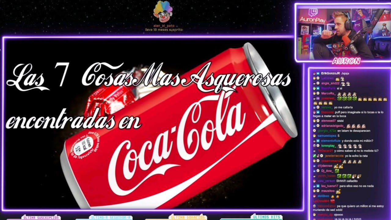 AURONPLAY REACCIONA LAS 7 COSAS MAS ASQUEROSAS ENCONTRADAS EN BEBIDAS DE COCA COLA