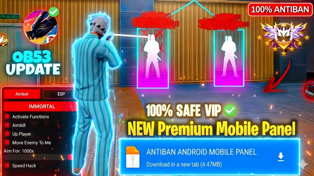 Free Fire Panel Mobile 🔥 FF Antiban Panel OB52 | Free Fire Hack New 😈 FF Injector 2026 | FF Panel