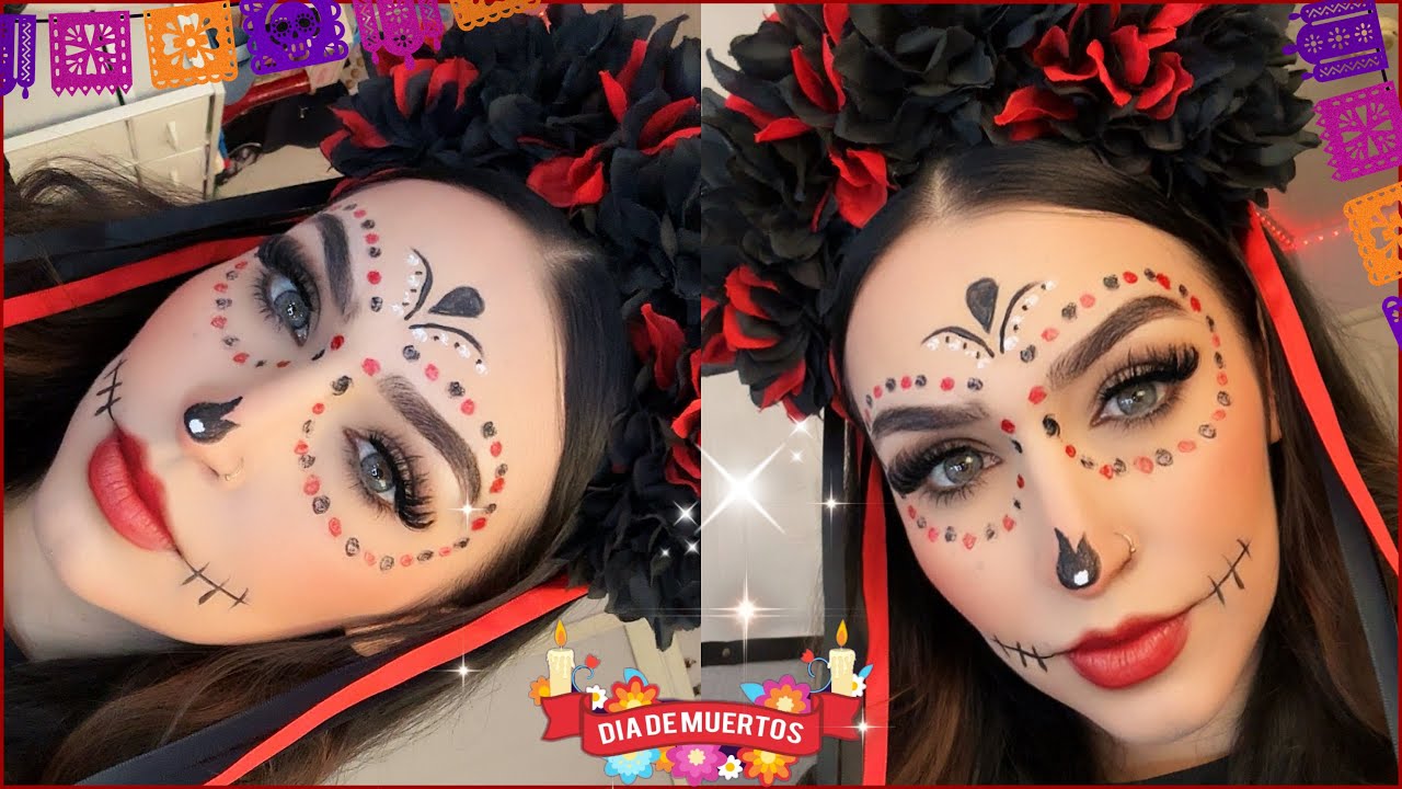 MAQUILLAJE DE CATRINA FÁCIL DE HACER PASÓ A PASO | Día de Muertos 2025 