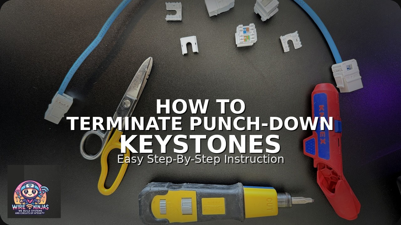 How to Terminate Punchdown Keystones — 110 Punchdown Tutorial (Cat6)
