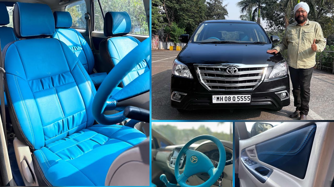 Toyota Innova Type 4 Restoration and modifications with PERSIAN BLUE seatcovers,steering wrap