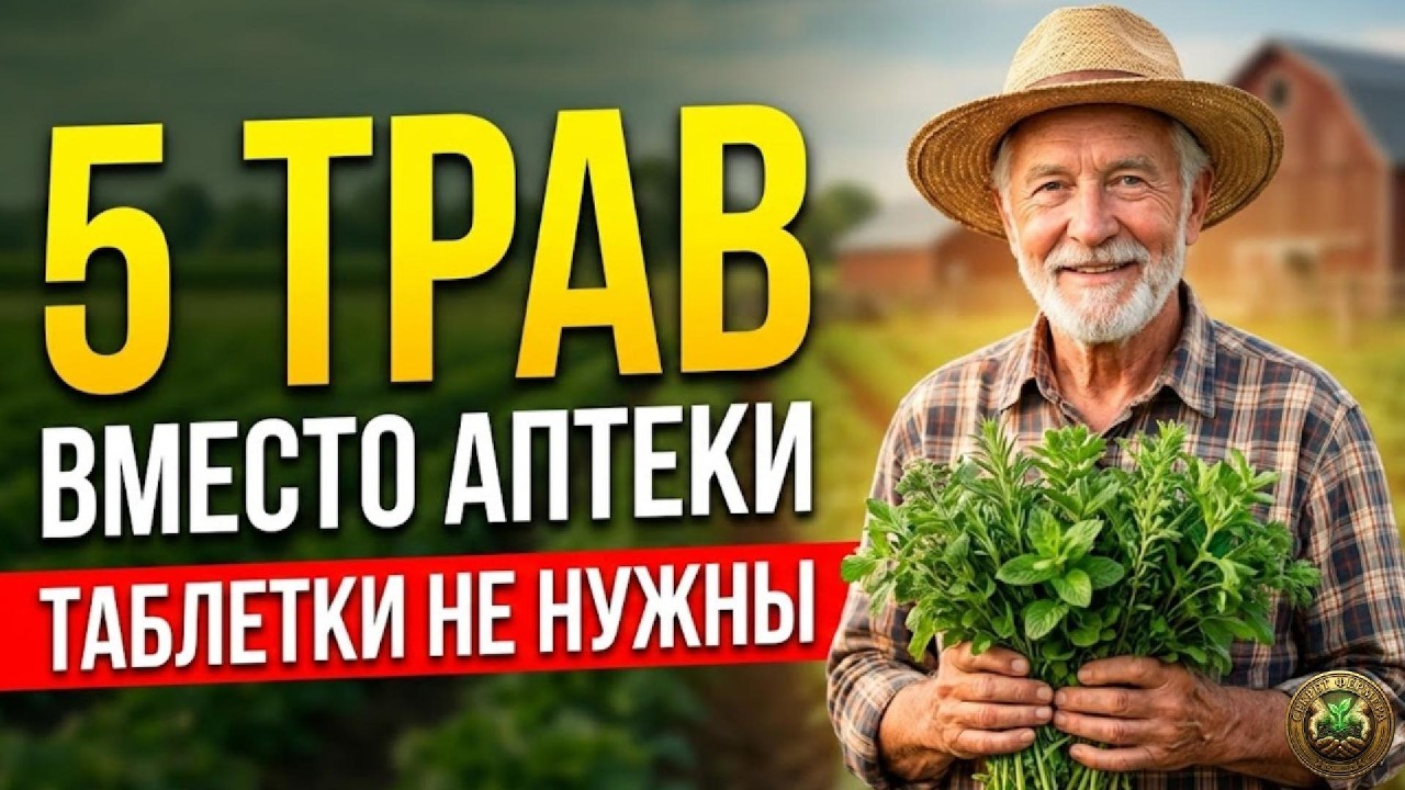 ЭТИ 5 ТРАВ ЗАМЕНЯТ ТАБЛЕТКИ! Обязательно знать, если вам за 60 #народнаямедицина #здоровье