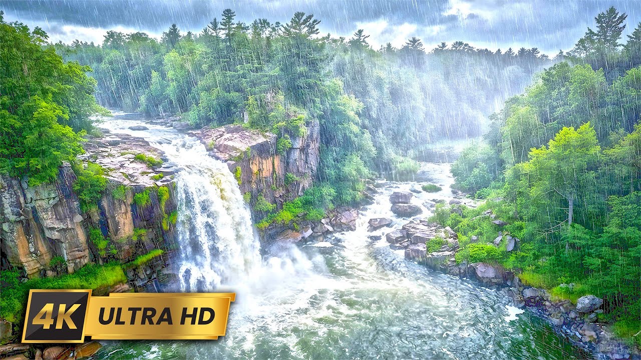 Waterfall Sounds with Nature Ambience | Fall Asleep Fast & Stay Asleep | Relaxing Nature Sounds