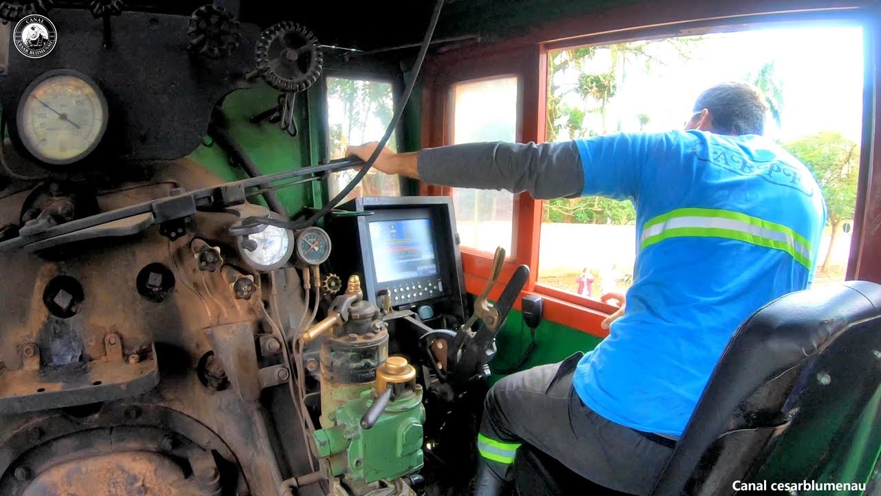 🇧🇷 Na cabine da Mallet 204 / Inside the cabin of locomotive 204 - Corupá/SC - 2021 - (Brasil)