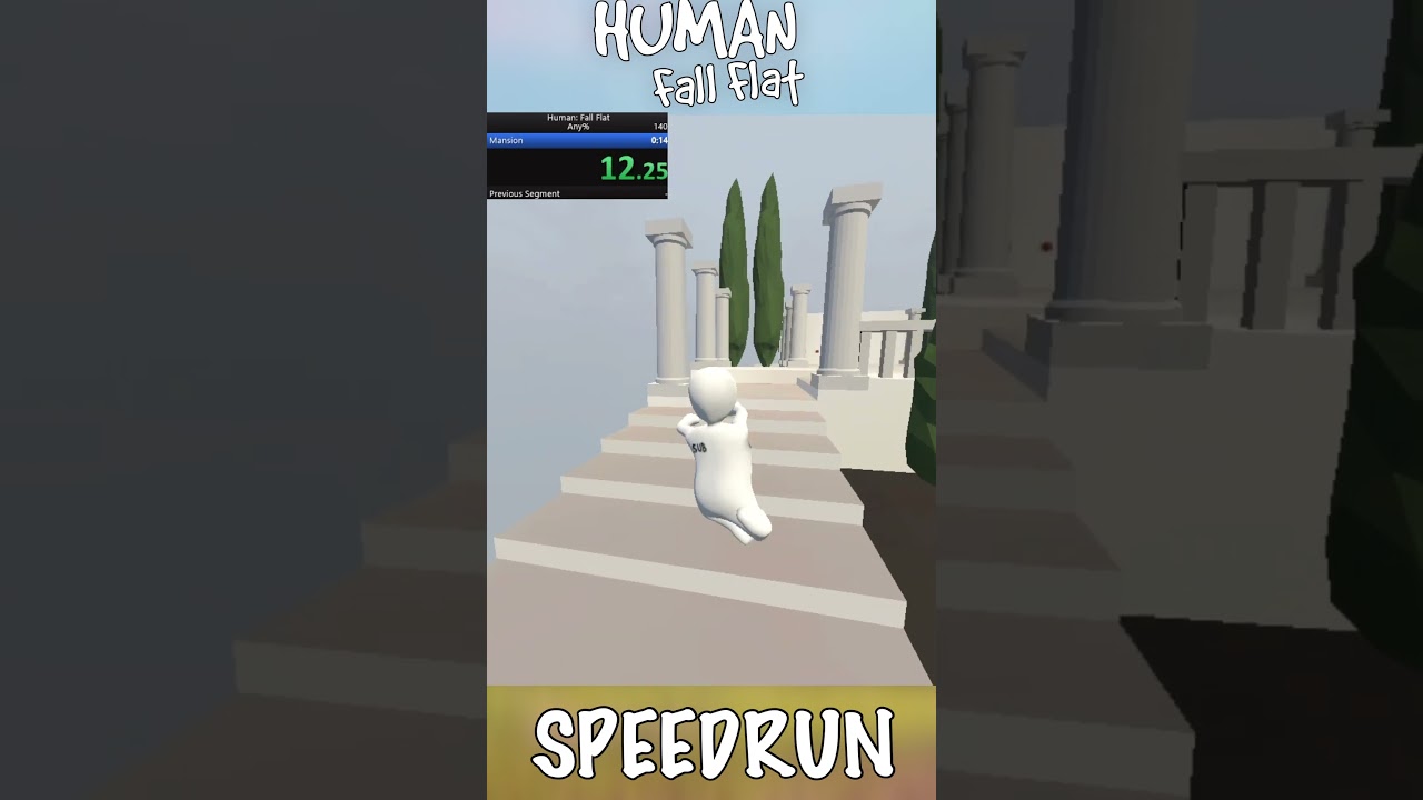Human Fall Flat Mansion Speedrun #shorts