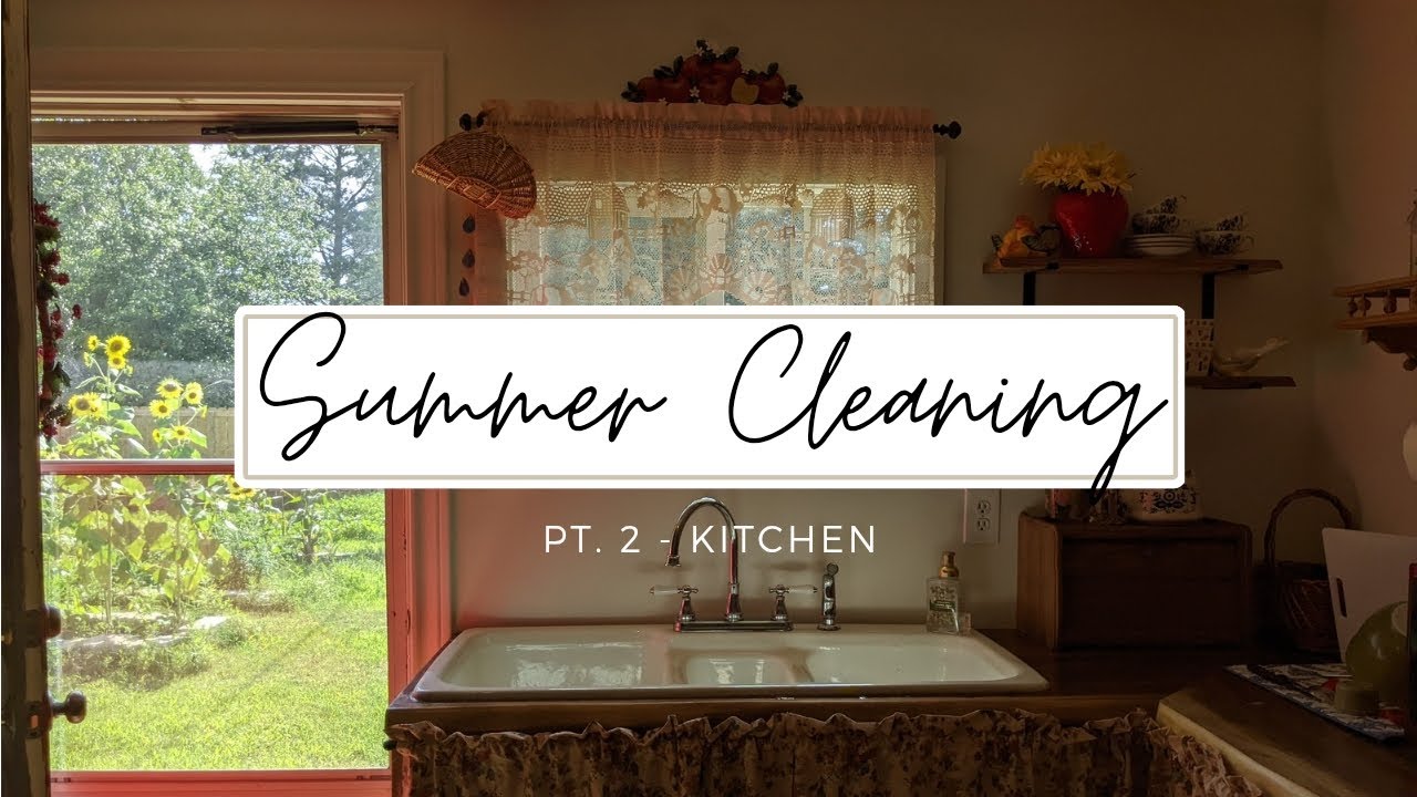 COTTAGE KITCHEN MAKEOVER! Summer Cleaning ☀️💦🧼 Pt. 2