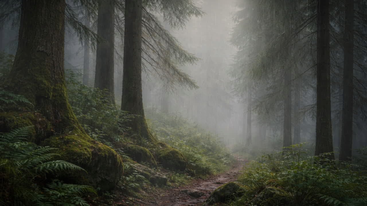 Soft Forest Rain – 8 Hours Relaxing Nature Ambience for Sleep, Study & Meditation