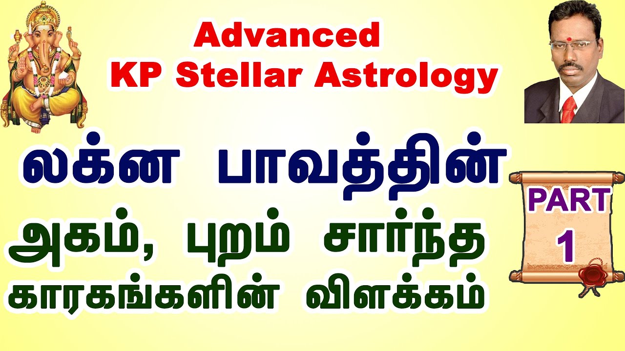 Learn Astrology in Tamil | லக்ன பாவத்தின் அகம், புறம் சார்ந்த காரகங்கள் Part 1 | Basic KP Astrology