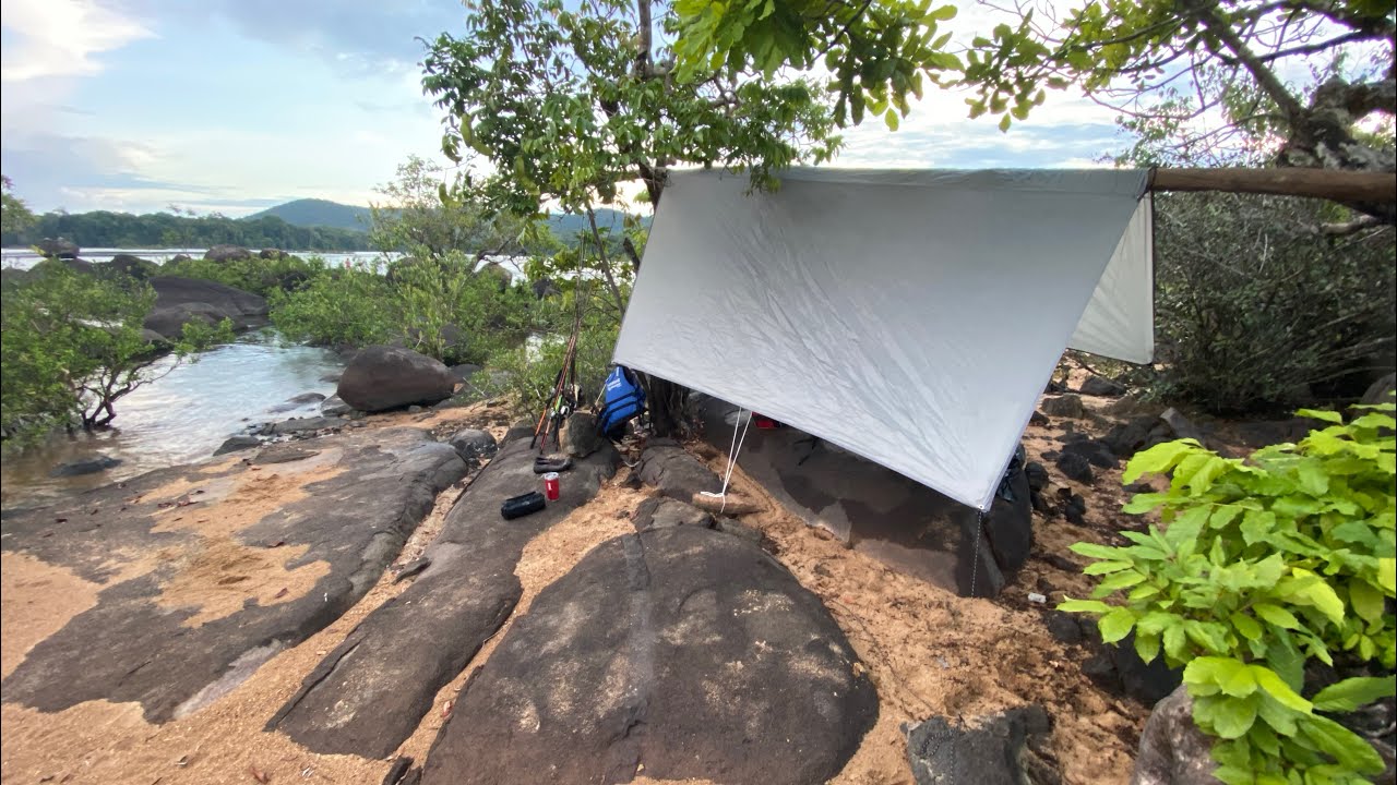 COMO FAZER UM ACAMPAMENTO FÁCIL COM PESCA .
