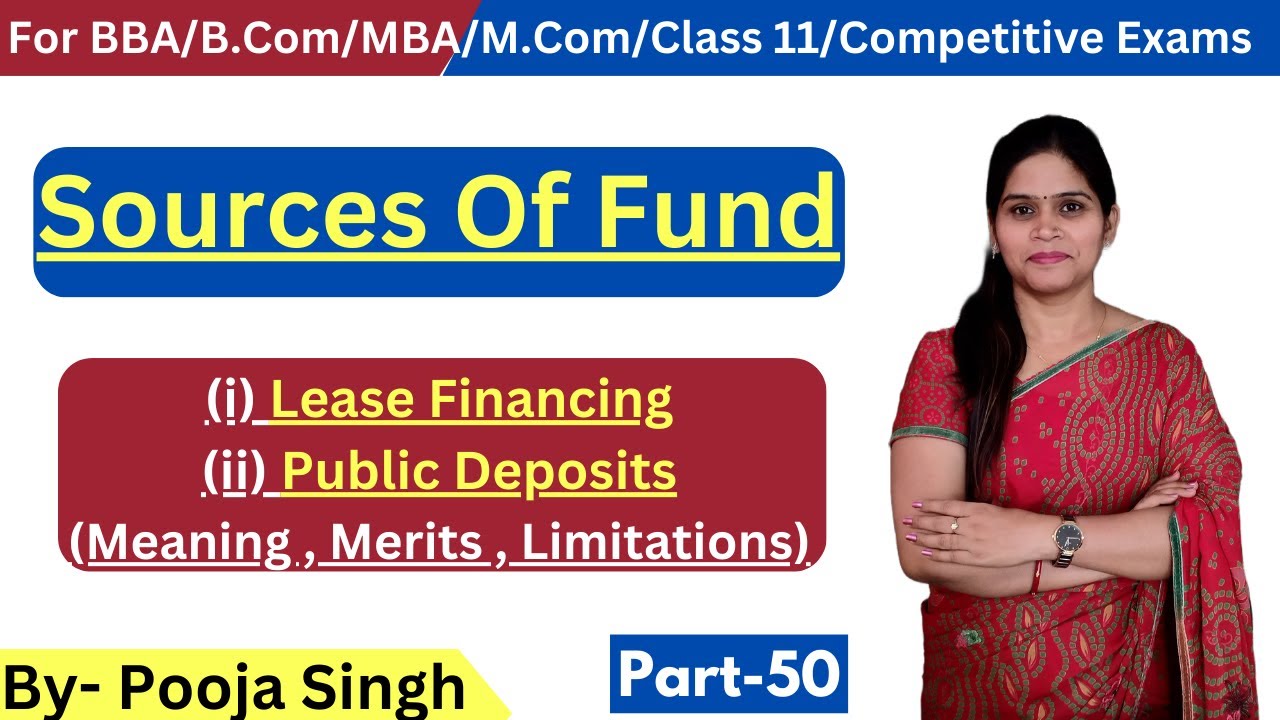 Lease Financing | Public Deposits | Meaning | Merits | Limitation | Sources Of Business Finance