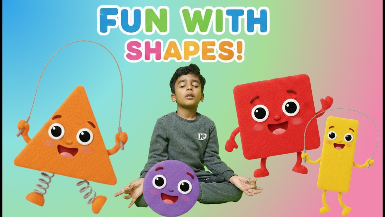 Learn Shapes for Kids with Aditya! 🟦 🔴 Fun Geometry for Toddlers