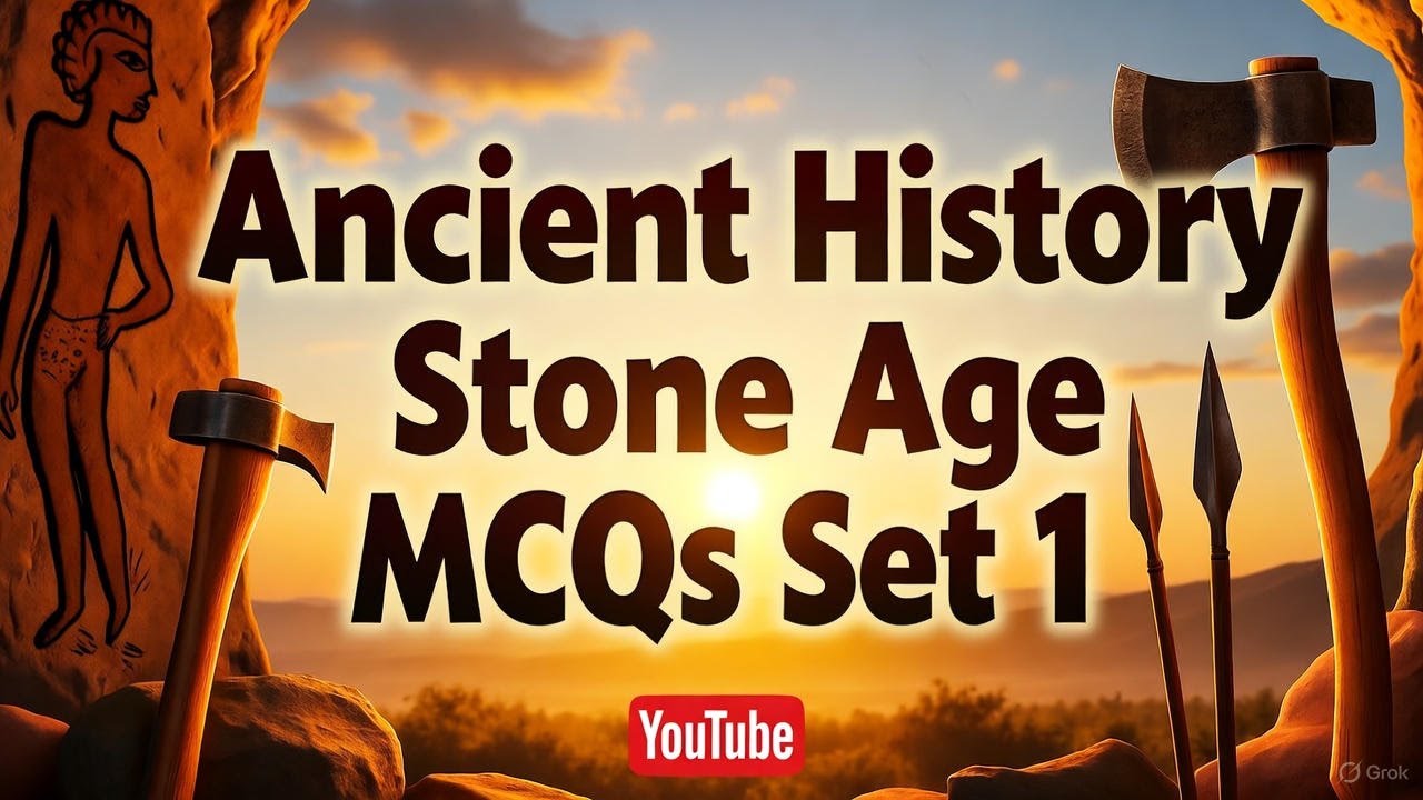Ancient History Stone Age MCQs Set 1 | Stone Age to Chalcolithic Age | GS Simplified with Ashish