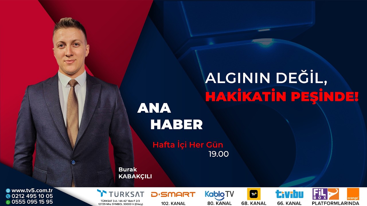 🔴#CANLI | Ünlülere Uyuşturucu Operasyonu: 17 Gözaltı - Burak Kabakçılı ile TV5 Ana Haber