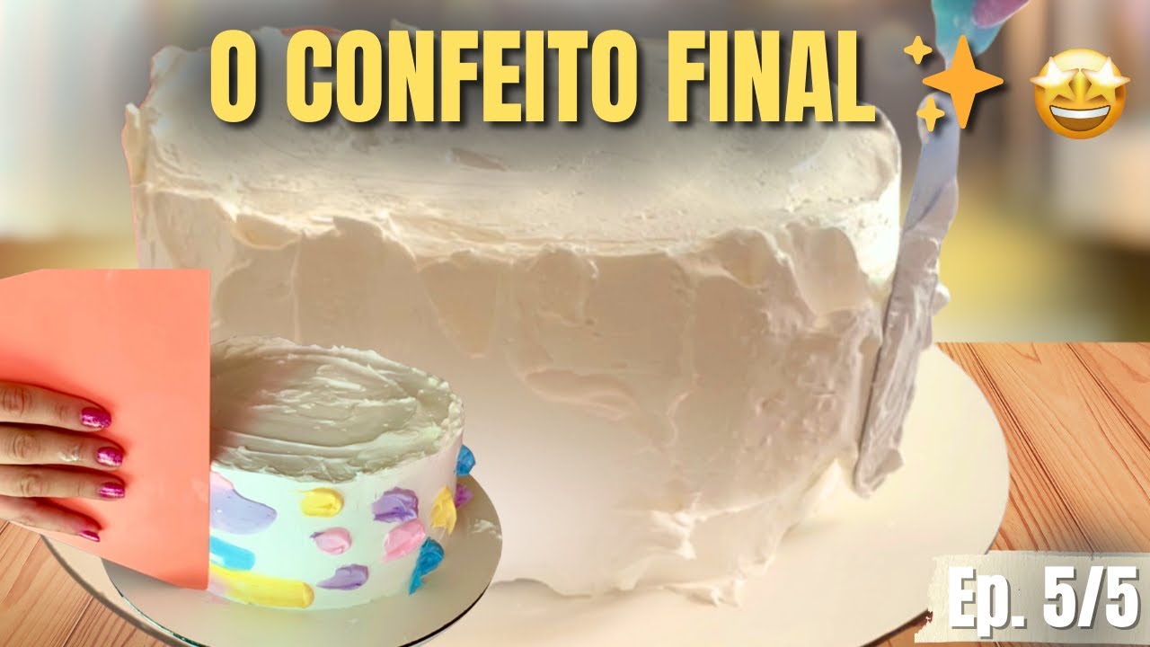 Como Confeitar Bolo com Chantilly - CONFEITO FINAL + RESULTADO