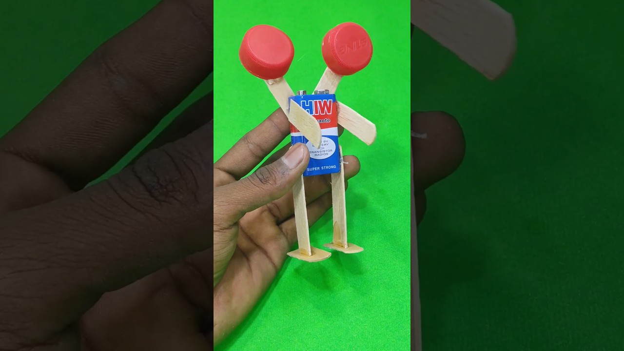 How to make Self Moving robot Using 9Volt Battery #shorts #trending #viralvideo #robot