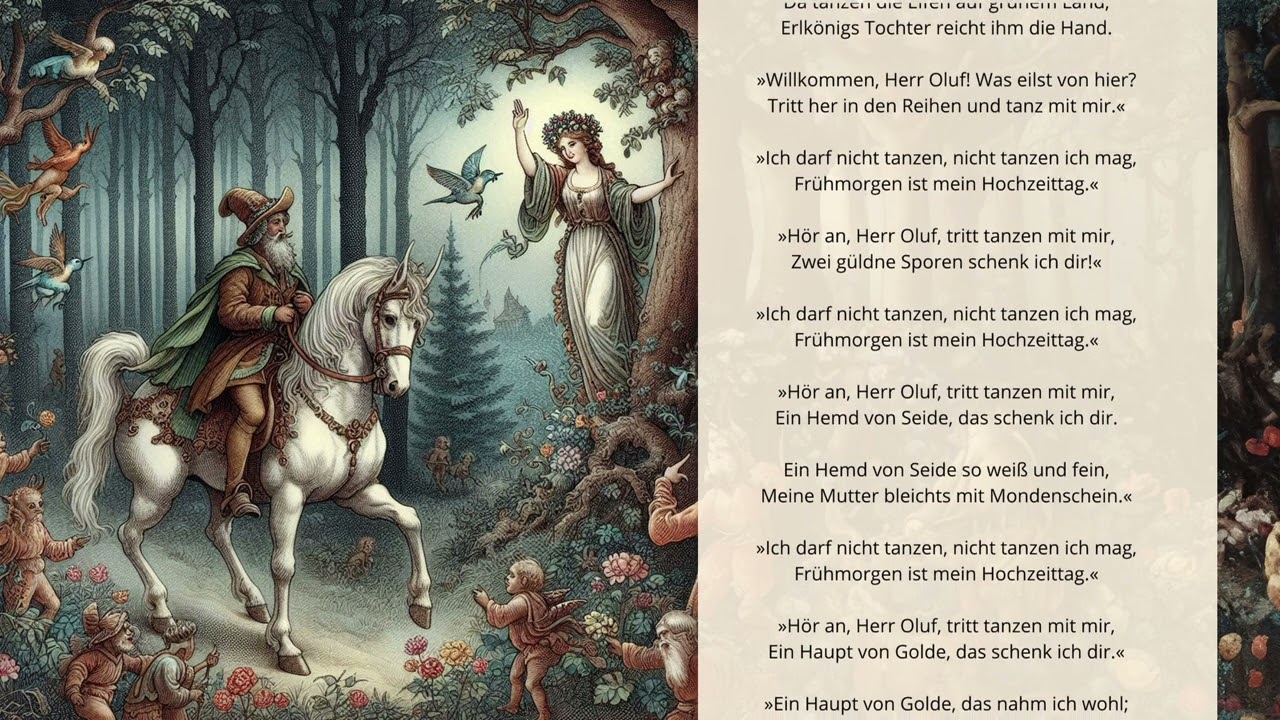 Ballade Erlkönigs Töchter - Johann G. Herder. Musik mit Suno.ai Stil Mittelalter / Metal Mix