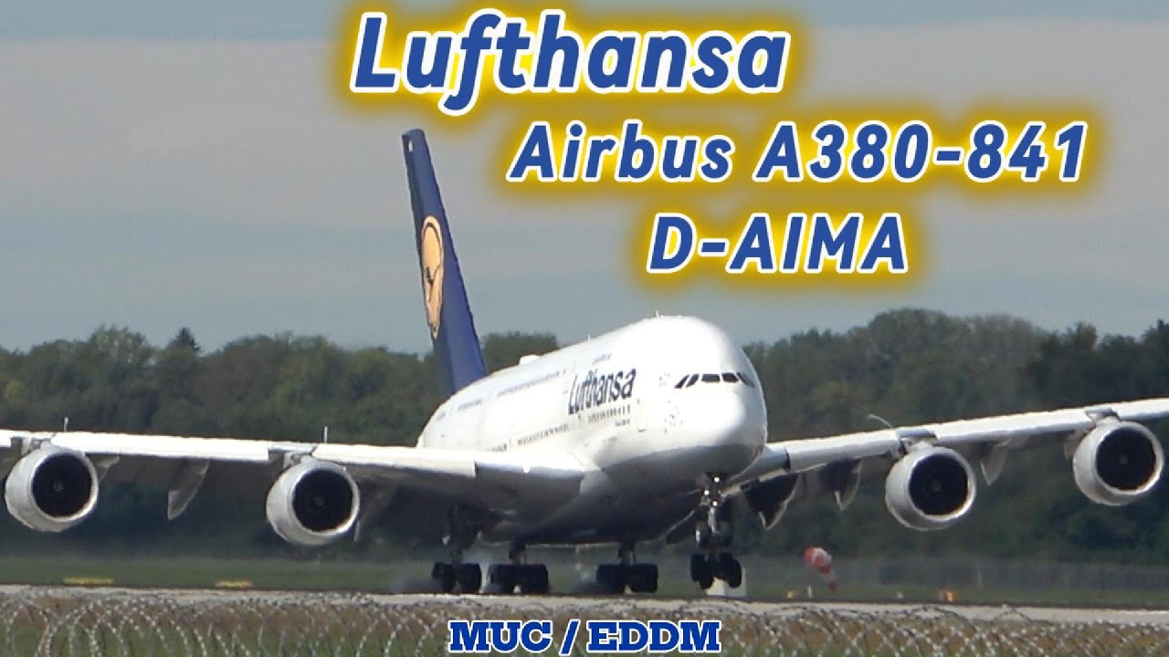 ✈️MUC✈️| Lufthansa Airbus A380-841 D-AIMA | Inbound + Taxiway + Take-Off 04.09.25