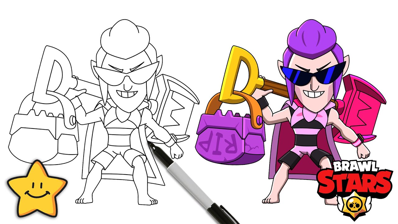 How To Draw Beach Time Mortis ☀️🦇 | Brawl Stars | Step By Step | Tutorial