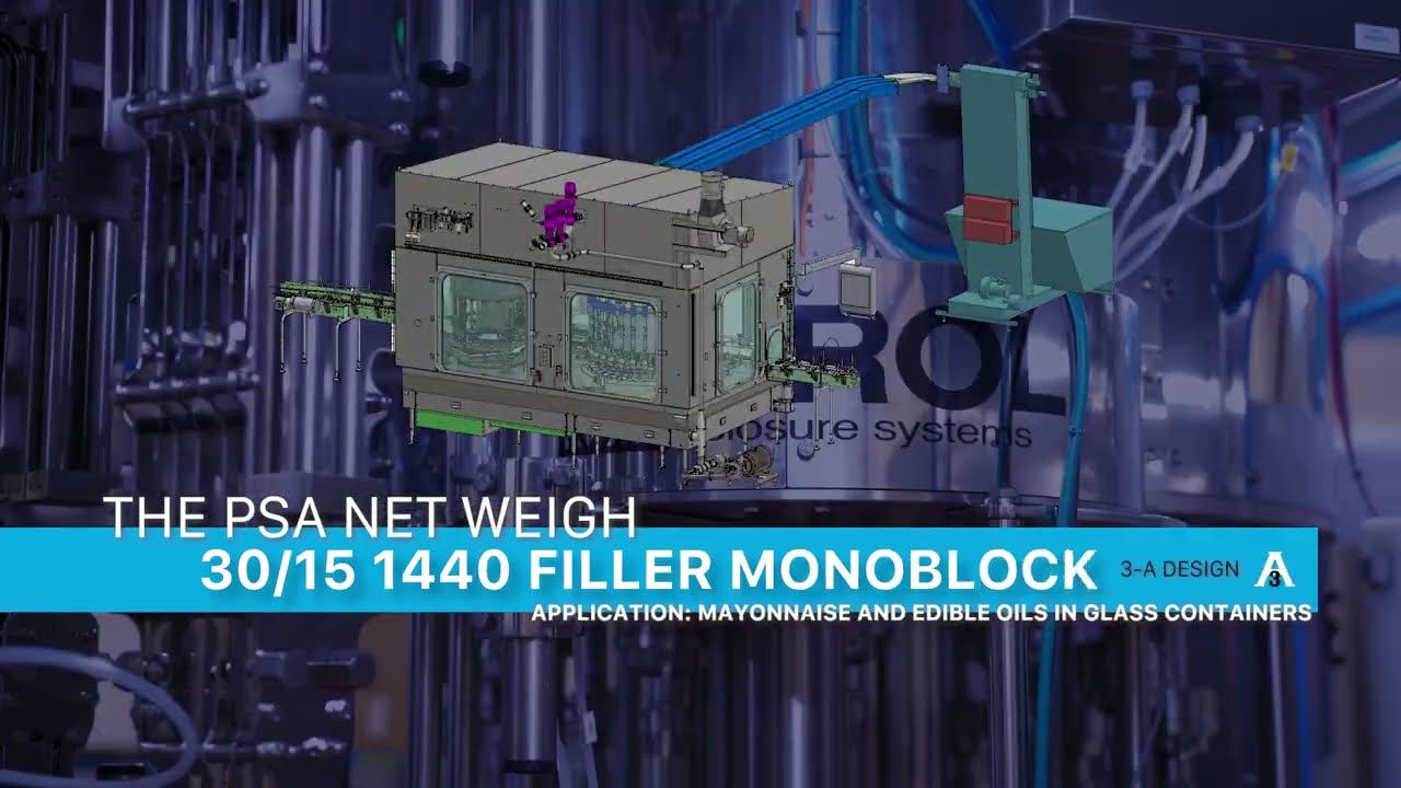 PSA Net Weigh 30/15 1440 Filler Monoblock - Application: Mayonnaise and Edible Oils