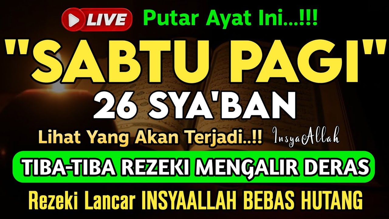 Putar Ayat ini Di Bulan Sya'ban - Segala Hajad Dikabulkan, Rezeki Mengalir Deras, Aamiin