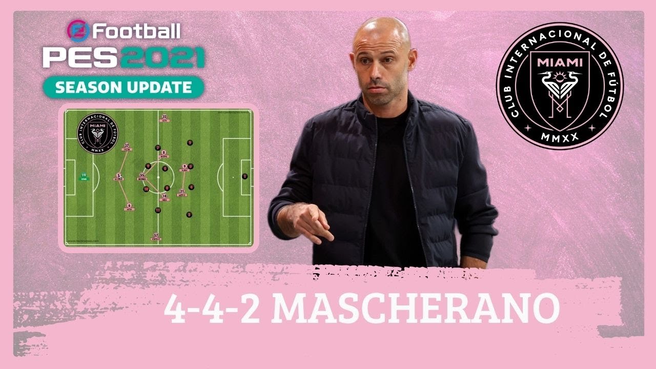 Маскерано 4-3-3 Интер Майами (2025) PES 2021 |Тактика|