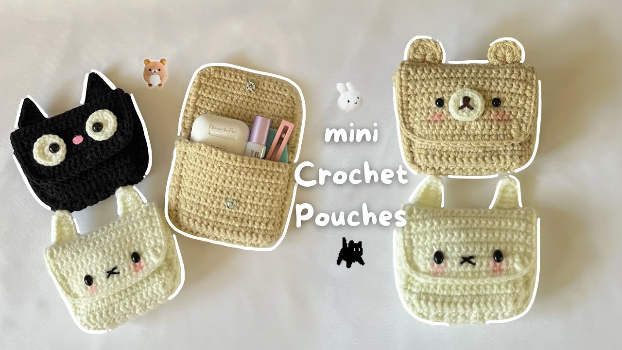 🧸 Мини-кошелек-сумочка, связанный крючком | * Быстрый и простой урок по вязанию крючком